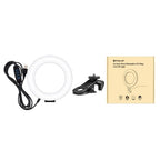 6.2 Dual-colour Ring Light with Usb 3 Modes Monitor Clip - Black