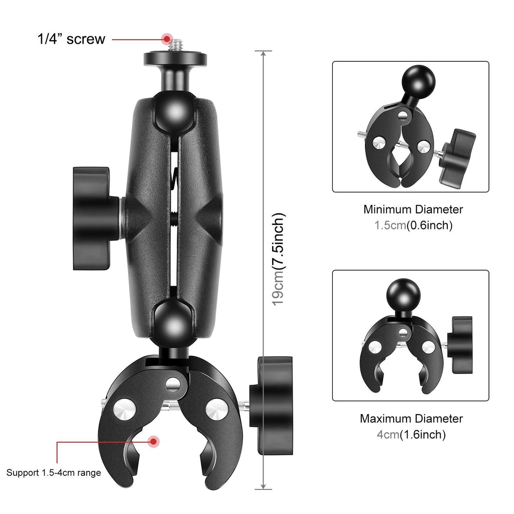 Universal Motorcycle Handlebar Mount for Action Cameras