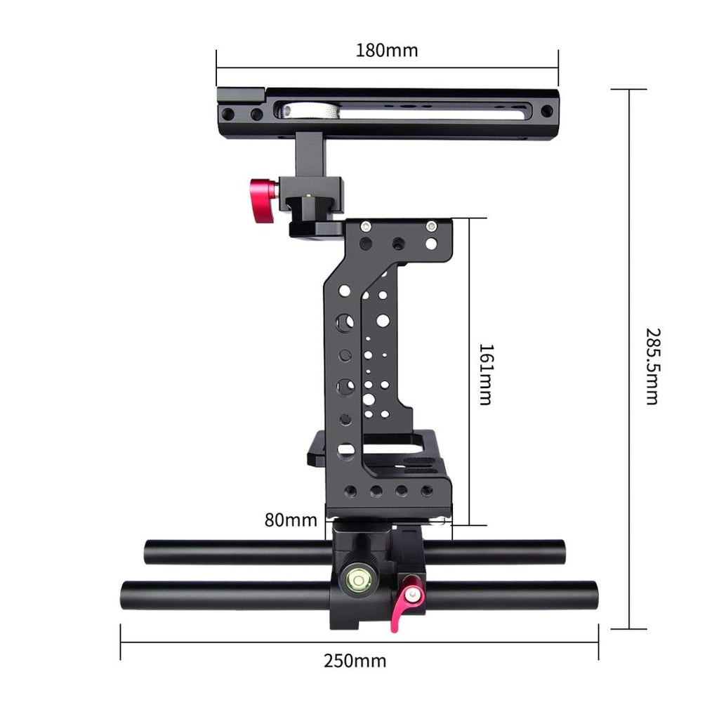 Video Camera Cage Stabilizer - Black Handle