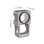 Aluminum Cage for Dji Action 2 - Cnc Alloy - Black