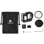 Aluminum Protective Cage with 52mm Uv Lens for Gopro Hero8