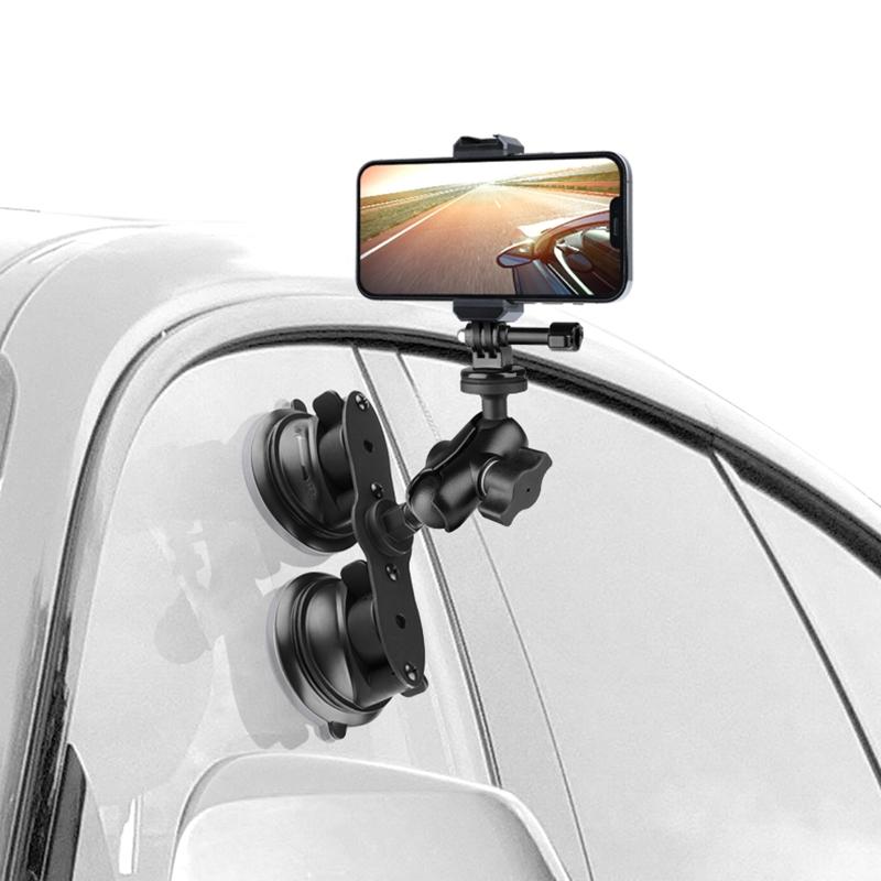 Steel Mount Holder with Tripod Adapter and Safety Buckle