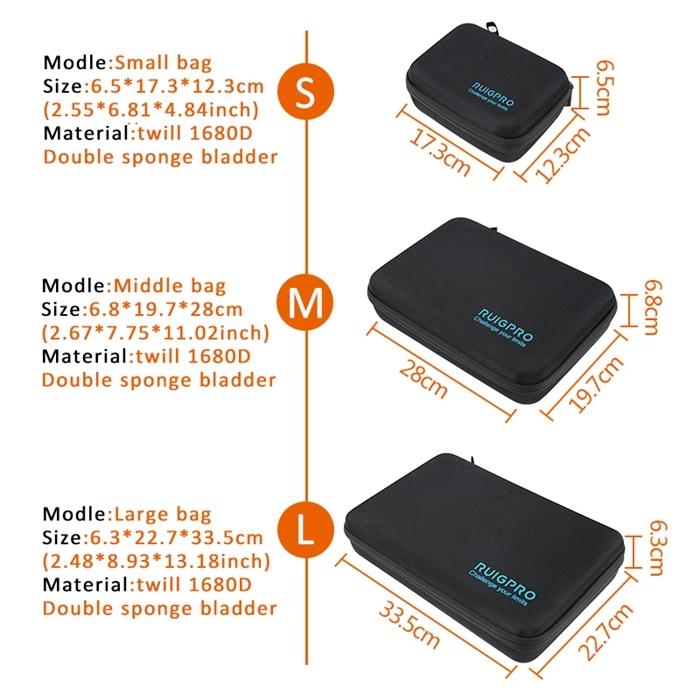 Portable Shockproof Waterproof Case for Dji Action - 28cm x 19.7cm x 6.8cm