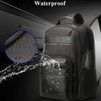 Large Capacity Anti-Theft Waterproof Shoulder Bag With Usb Port - 35.5X24X45Cm Black