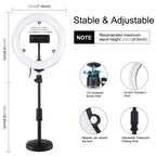 7.9 Dual-colour Led Ring Light with Desktop Mount and Phone Clamp