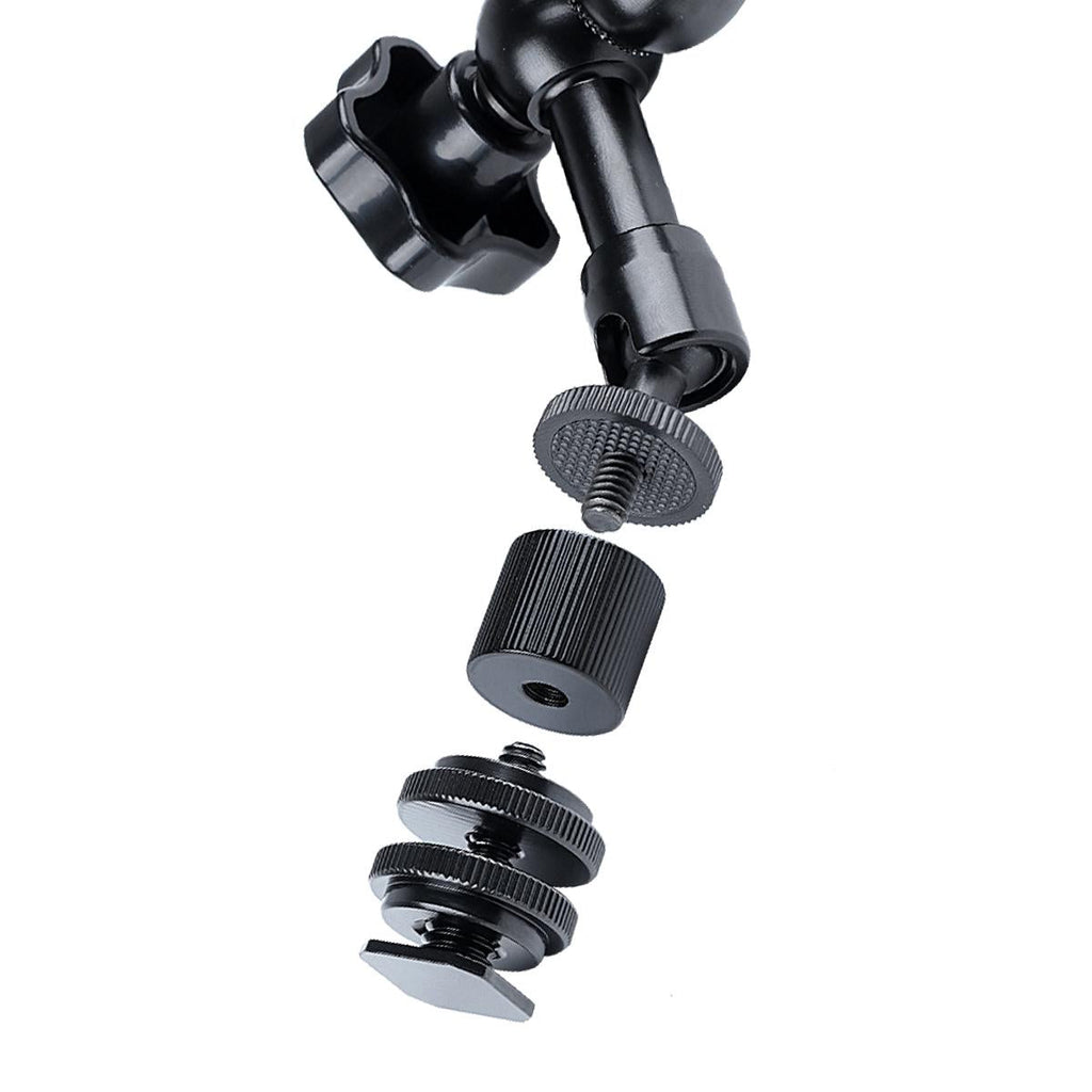 7 Articulating Magic Arm With Adjustable Friction & Large Claws Clips - Black