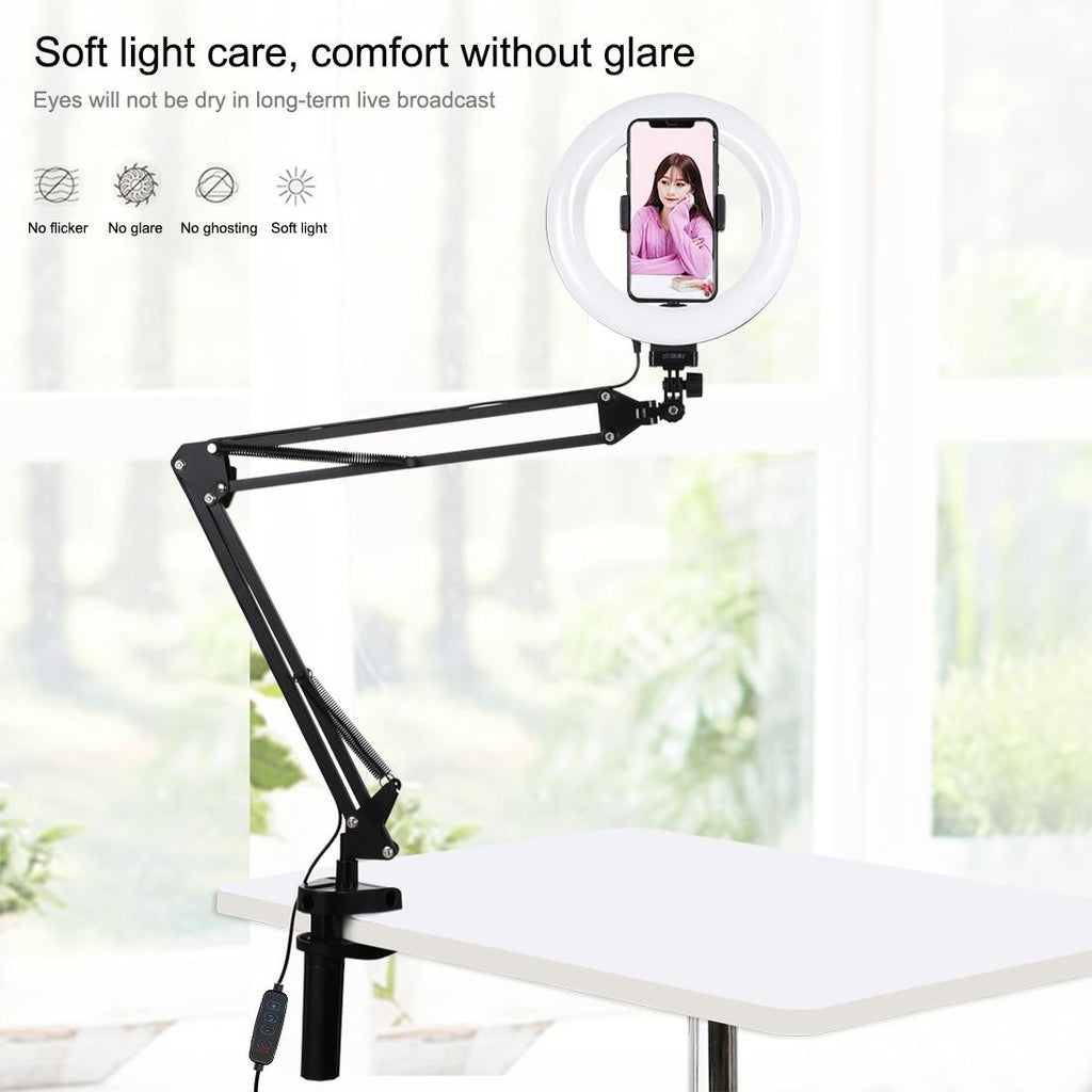 7.9 Ring Light with Usb 3 Modes Dual Colour Phone Clamp