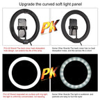 7.9 Ring Light with Usb 3 Modes Dual Colour Phone Clamp