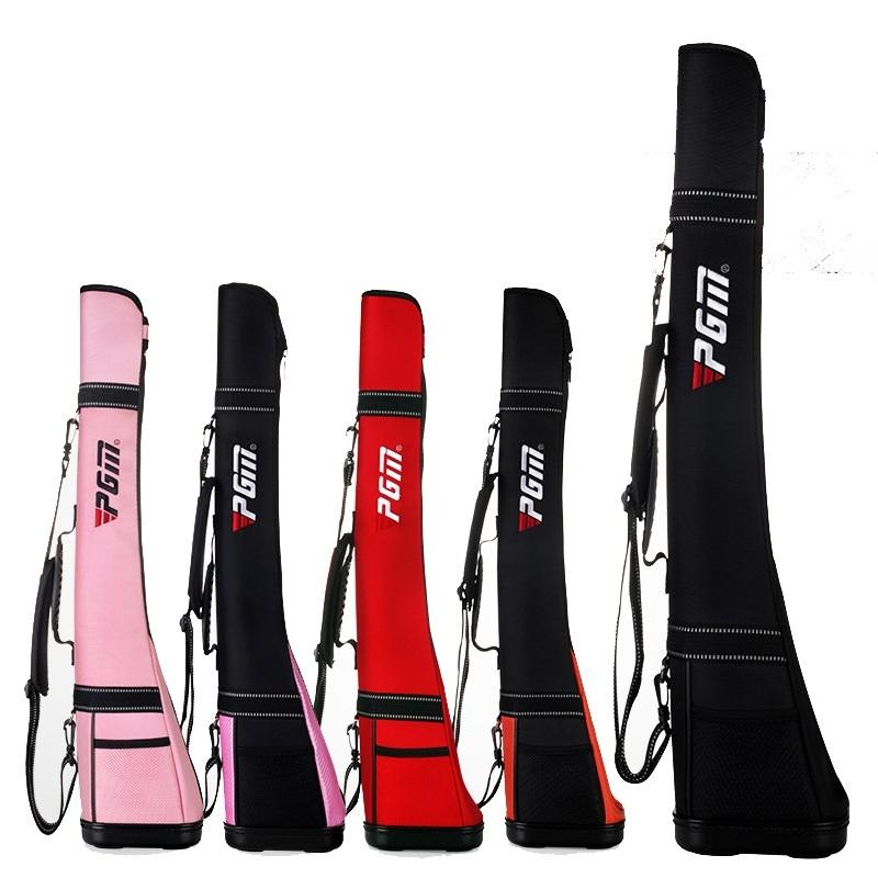Lightweight Golf Shoulder Bag - Nylon Material - Black Orange
