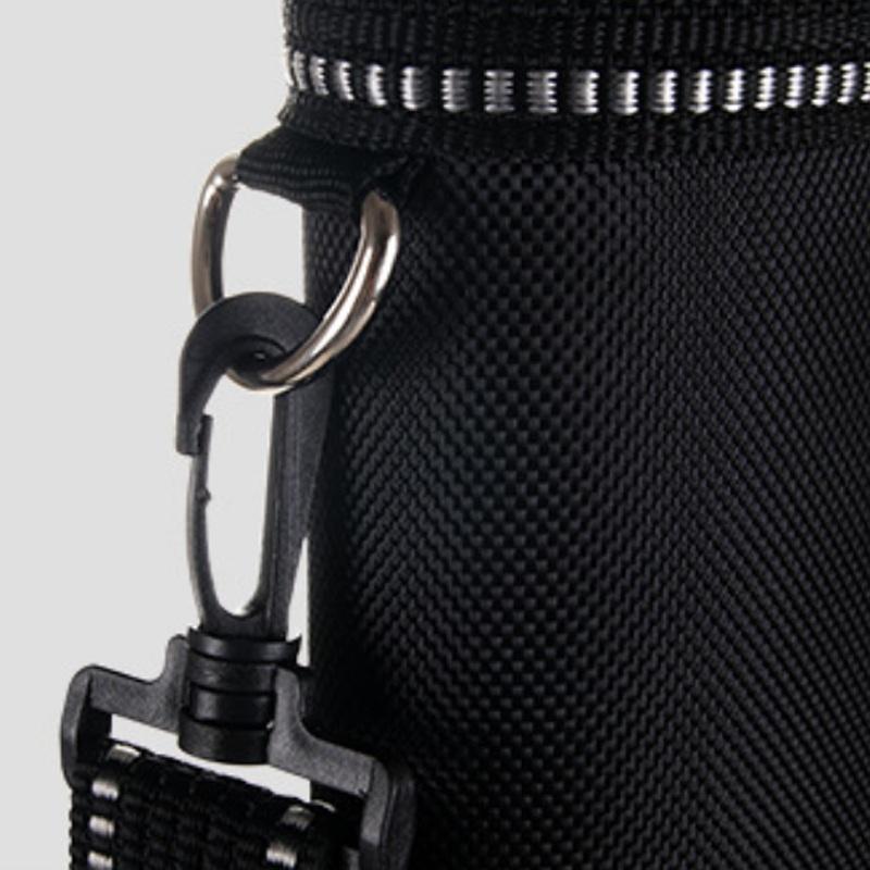 Lightweight Golf Shoulder Bag - Nylon Material - Black Orange