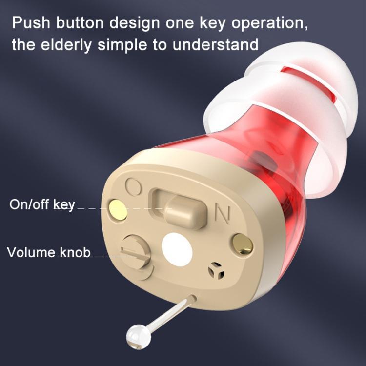 Digital Hearing Aid With Display & Charging - Red Blue + Black Compartment