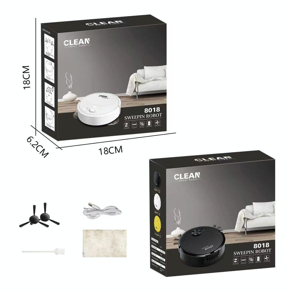 Smart Usb Charging Robot Vacuum for Family Cleaning - Black