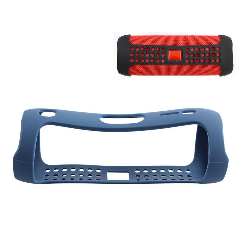 Eco-friendly Silicone Case for Jbl Flip 5 Bluetooth Speaker - Navy Blue