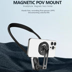 Versatile Magnetic Neck Holder for Phones and Action Cameras - Star Light Color