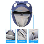 Lightweight Canvas Backpack - Compact and Durable - Light Blue 2