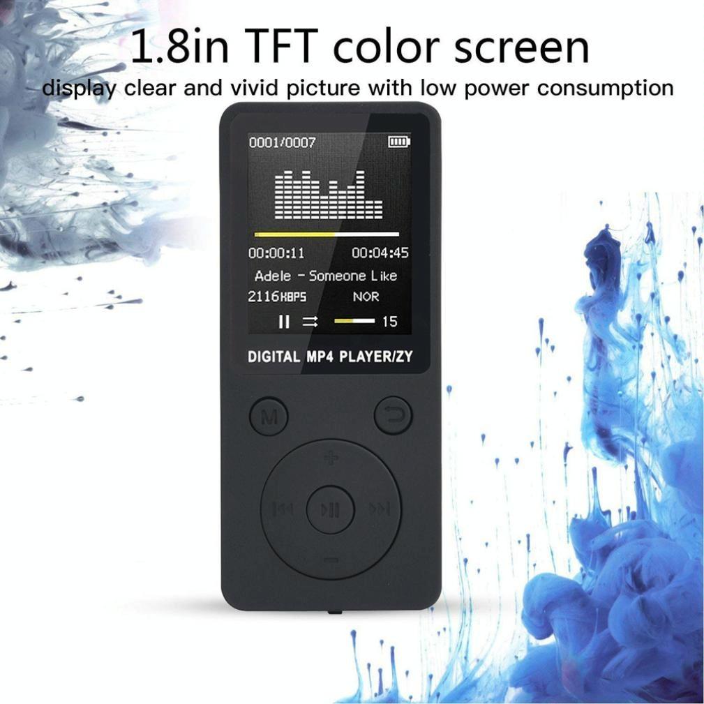 Portable Mp4 Music Player With Fm Radio & Recording Black - Pink No Memory