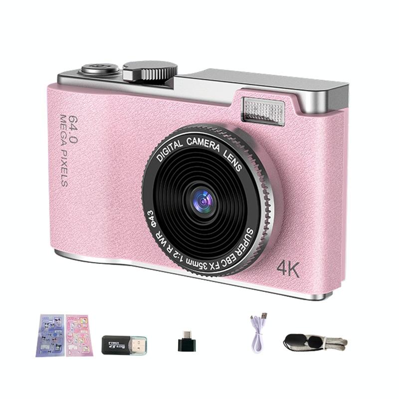 Retro Kids Camera With Dual-Lens 4K Hd Ccd - 2.4 Inch - Purple