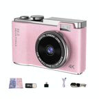 Retro Kids Camera With Dual-Lens 4K Hd Ccd - 2.4 Inch - Purple