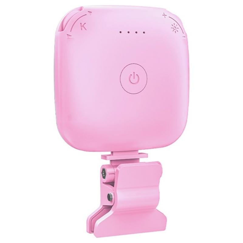 Portable Mini Clip-on Led Fill Light for Video Conferencing and Live Streaming - Purple