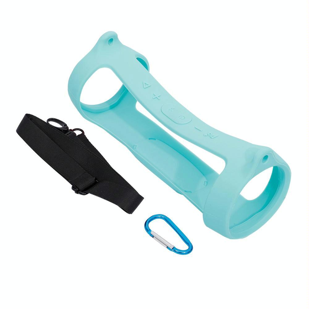 Jbl Charge 4 Speaker Cover with Strap & Carabiner - Portable Silicone Protection - Blue