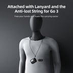 Amagisn Silicone Body Cover for Insta360 Go 3 with Lanyard - Gray