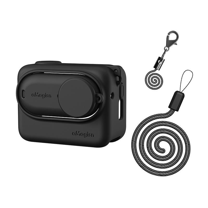 Amagisn Silicone Body Cover for Insta360 Go 3 with Lanyard - Gray