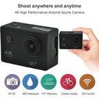 Waterproof 4k Action Camera for Cycling and Diving - Pink
