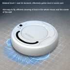Smart 3-in-1 Robot Vacuum with Wet / Dry Mopping - Rechargeable & Auto Cleaning - Black - Gray