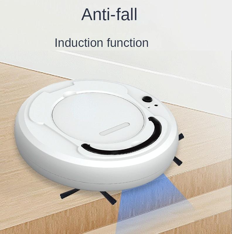 Smart 3-in-1 Robot Vacuum with Wet / Dry Mopping - Rechargeable & Auto Cleaning - Black - Gray