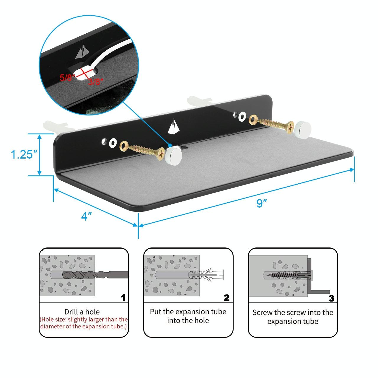 Bluetooth Speaker Wall Storage Bracket - Home Living Room Organizer - Transparent