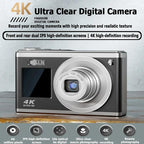 4K Hd Optical Zoom Digital Camera 60Mp Dual Screen Selfie Camera No Memory - Silver