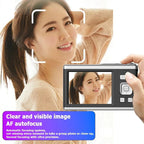 4K Hd Optical Zoom Digital Camera 60Mp Dual Screen Selfie Camera No Memory - Silver