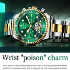 Waterproof Mechanical Watch for Men - Multifunctional - Black + Gold
