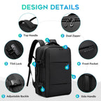 Large Capacity Men Shoulder Backpack - Gray