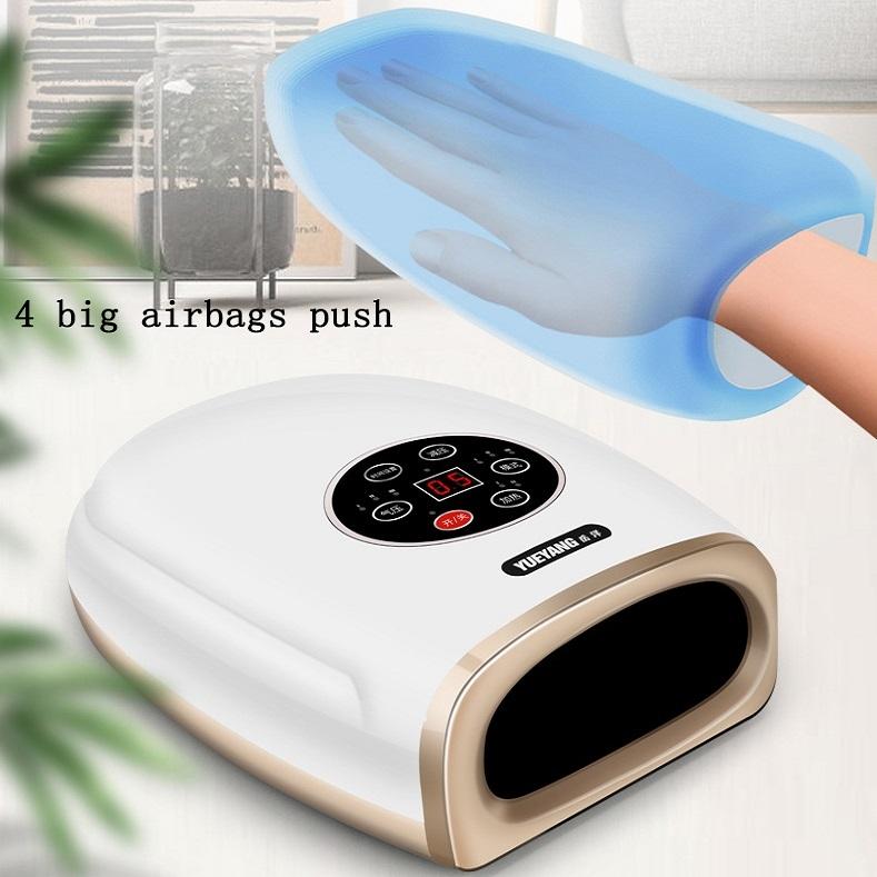 Hand Finger Joint Massager Wrist Palm Physiotherapy Mouse Meridian Acupoint Plug Amber Gold - Rose Red