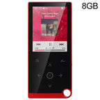 2.4 Inch Touch Mp4 / Mp3 Player 8Gb Memory E Book / Alarm / Timer No Bluetooth - Black