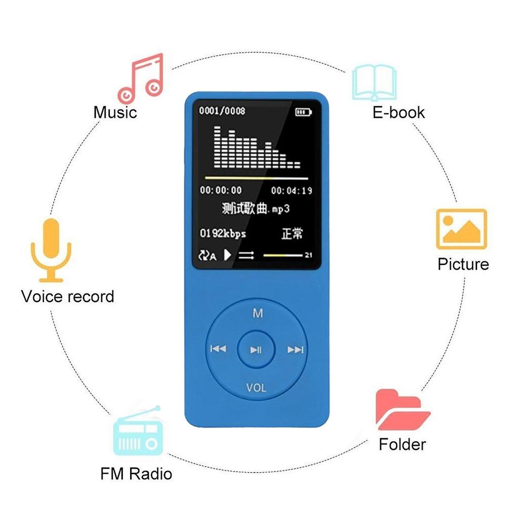 8Gb Portable Lcd Fm Radio Mp3 Mp4 Player - Pink 8Gb