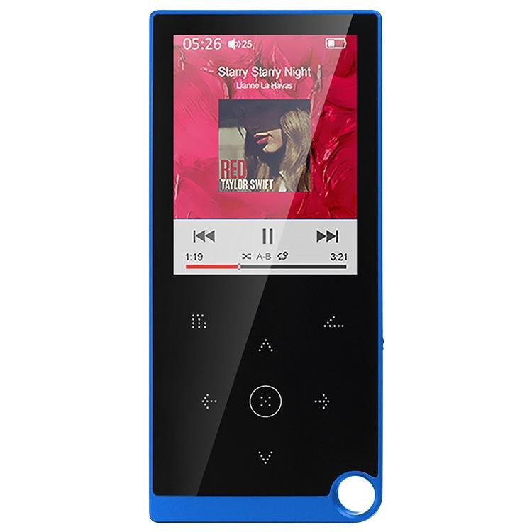 2.4 Inch Touch Mp4 / Mp3 Player 16Gb Memory Bluetooth E Book Alarm Timer - Black