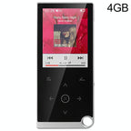 2.4 Inch Touch Mp4 / Mp3 Player 4Gb Memory E Book / Alarm / Timer No Bluetooth - Silver Grey