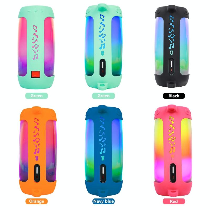 Shockproof Silicone Protective Case for Jbl Pulse4 with Carabiner & Lanyard - Mint Green