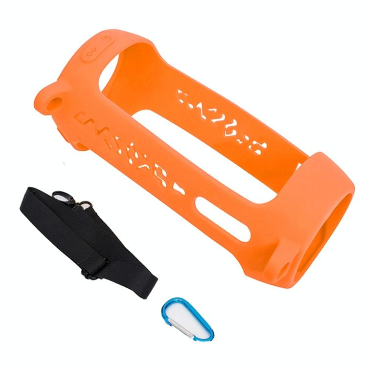 Shockproof Silicone Protective Case for Jbl Pulse4 with Carabiner & Lanyard - Mint Green