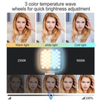 Portable Mini Clip-on Led Fill Light for Video Conferencing and Live Streaming - White