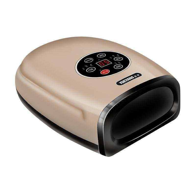 Hand Finger Joint Massager Wrist Palm Physiotherapy Mouse Meridian Acupoint Plug Amber Gold - Pearl Black