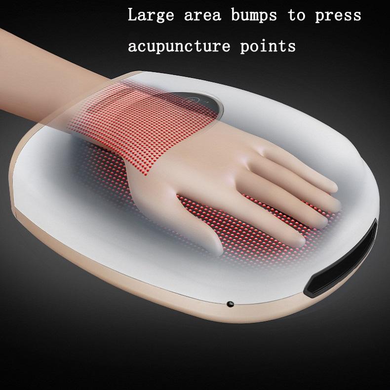 Hand Finger Joint Massager Wrist Palm Physiotherapy Mouse Meridian Acupoint Plug Amber Gold - Pearl Black