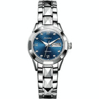 Stylish Waterproof Luminous Women Automatic Watch - 8813 - Silver White