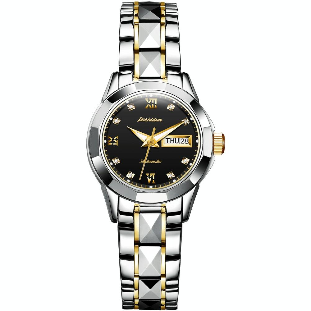 Stylish Waterproof Luminous Women Automatic Watch - 8813 - Silver White