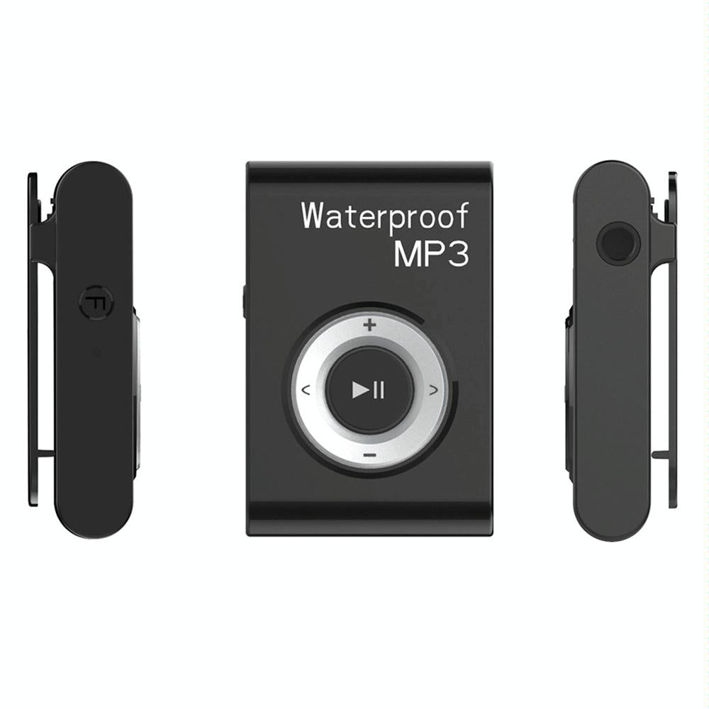 Waterproof Mp3 Player For Swimming & Diving 8Gb Memory Fm Radio Clip & Earphones - Gold