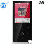 2.4 Inch Touch Mp4 / Mp3 Player 4Gb Memory Bluetooth E Book Alarm Timer - Silver Grey