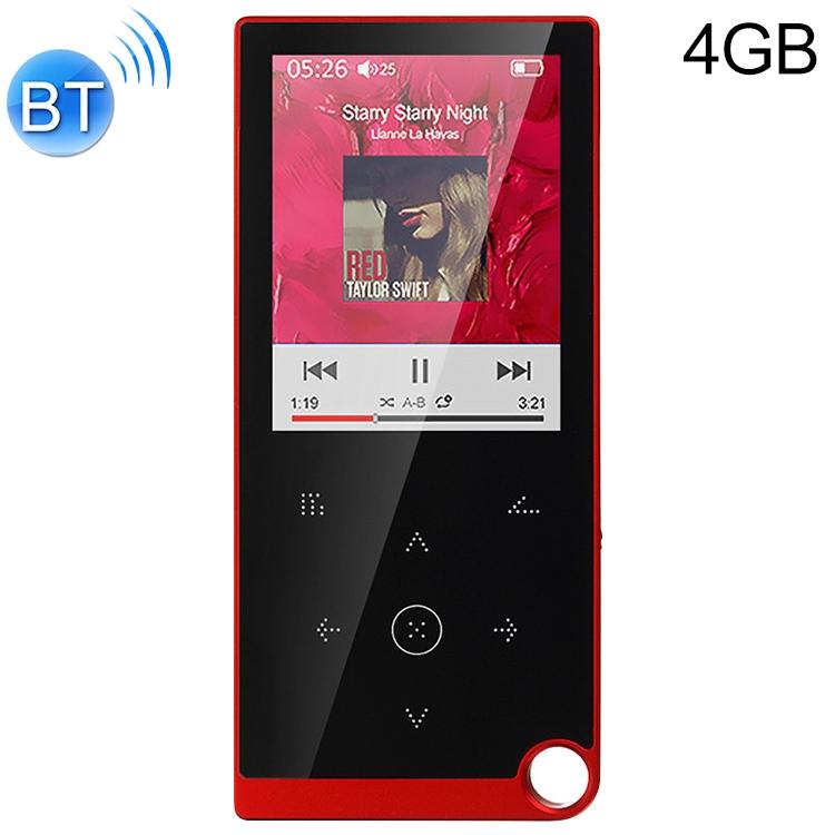 2.4 Inch Touch Mp4 / Mp3 Player 4Gb Memory Bluetooth E Book Alarm Timer - Silver Grey