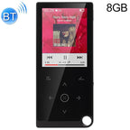 2.4 Inch Touch Mp4 / Mp3 Player 8Gb Memory Bluetooth E Book Alarm Timer - Silver Grey